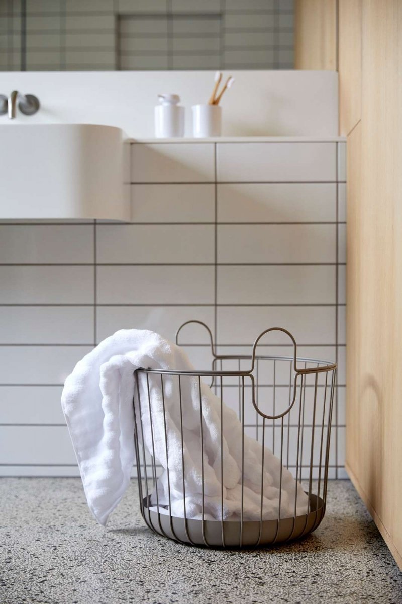 ZONE Denmark INU Metalowy Kosz na Pranie - do Przechowywania 40 cm / Taupe