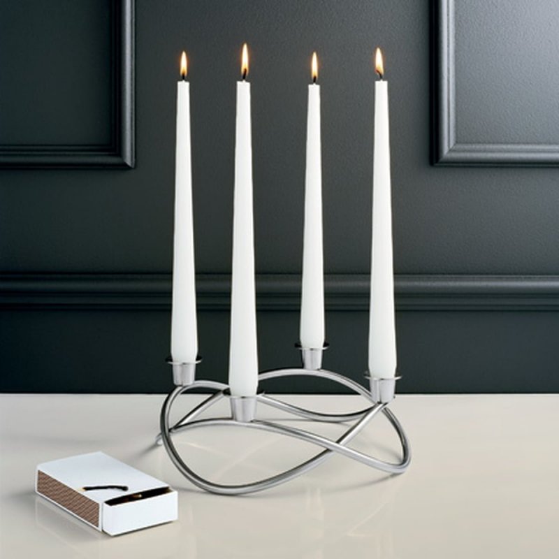 Georg Jensen SEASON Świecznik Czteroramienny ze Stali Polerowanej