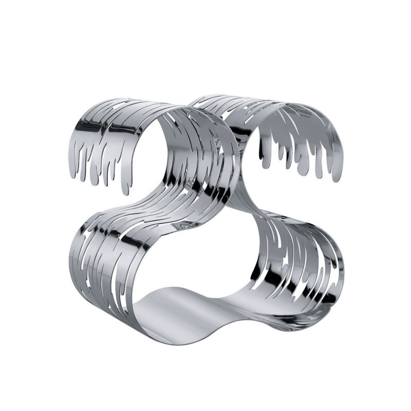 Alessi BARK Stalowy Stojak na Wino / Srebrny Polerowany