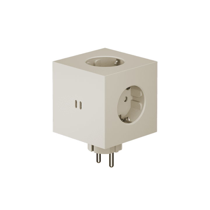 Avolt SQUARE 2 Rozgałęziacz - Listwa Zasilająca / Beżowy
