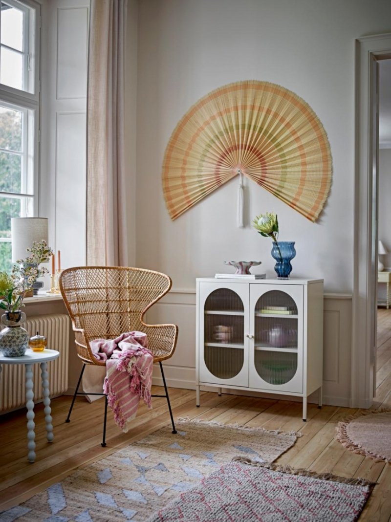 Bloomingville JAIME Dekoracja Ściena 145 cm / Wachlarz Żółty