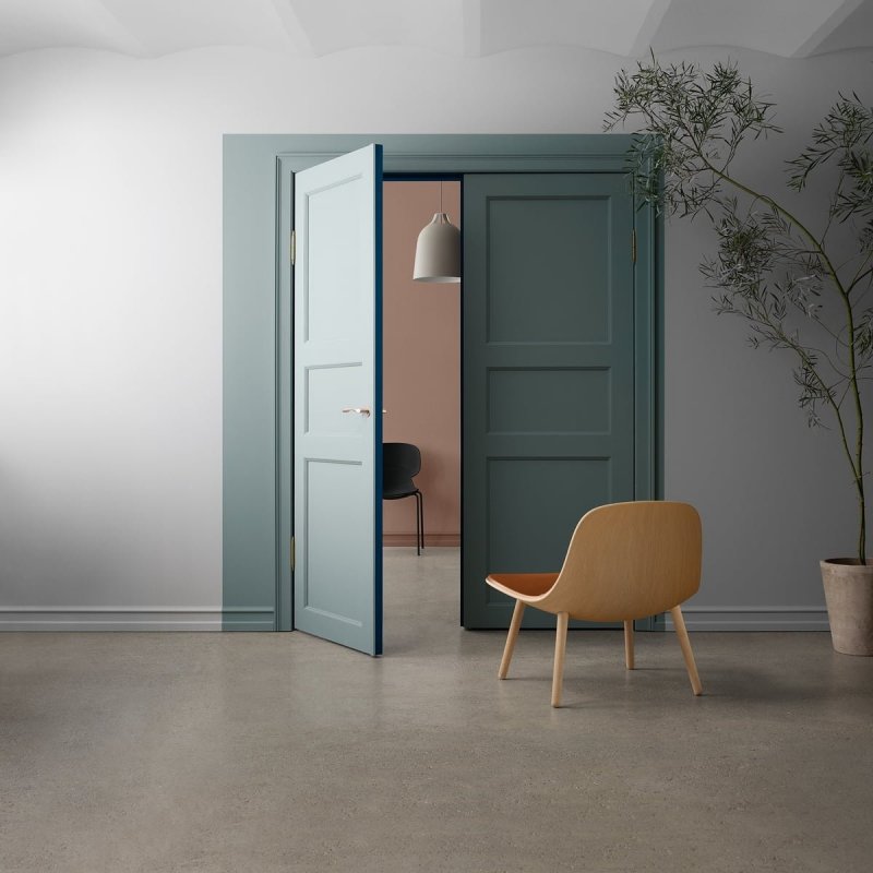 Eva Solo ABALONE Fotel Lounge Drewniany / Siedzisko Brązowa Skóra - Dąb Naturalny