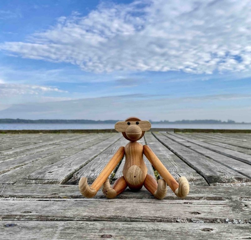 Kay Bojesen MONKEY Małpka 20 cm Drewno Tekowe