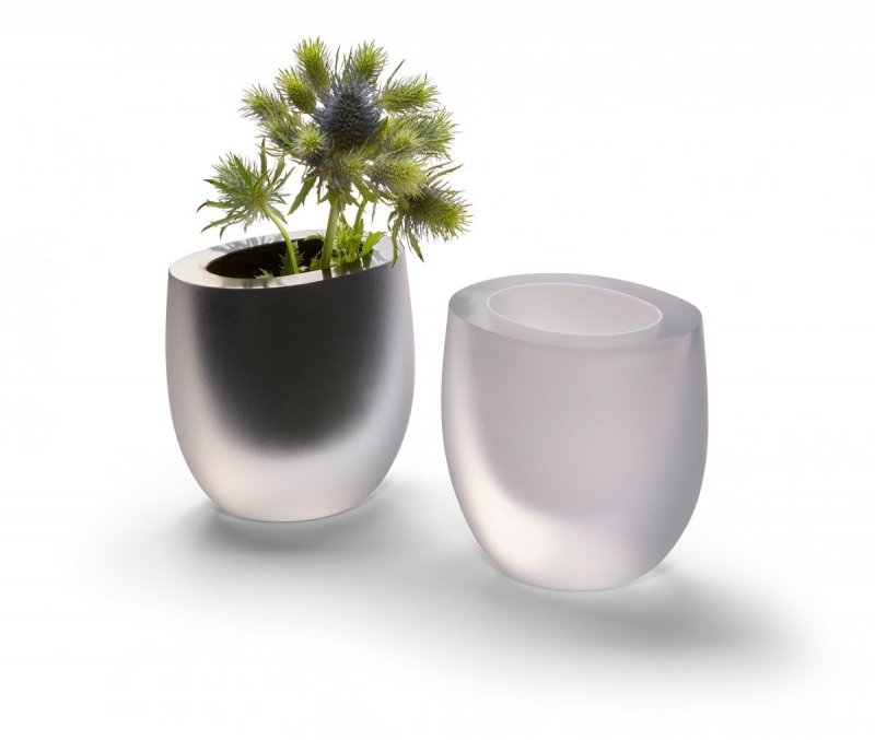 Philippi OPAK Elegancki Wazon do Kwiatów 13 cm / Czarny Matowy