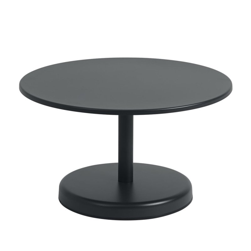 Muuto LINEAR OUTDOOR Stalowy Stolik Kawowy Ogrodowy 70 cm Zewnętrzny / Czarny