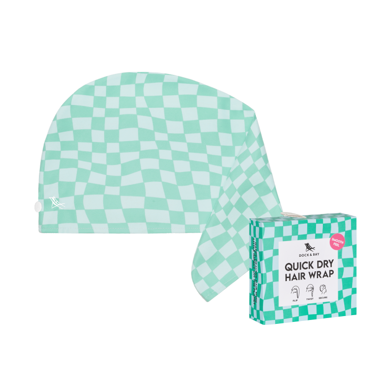 Dock &amp; Bay SOFT Szybkoschnący Turban do Suszenia Włosów / Check Mate