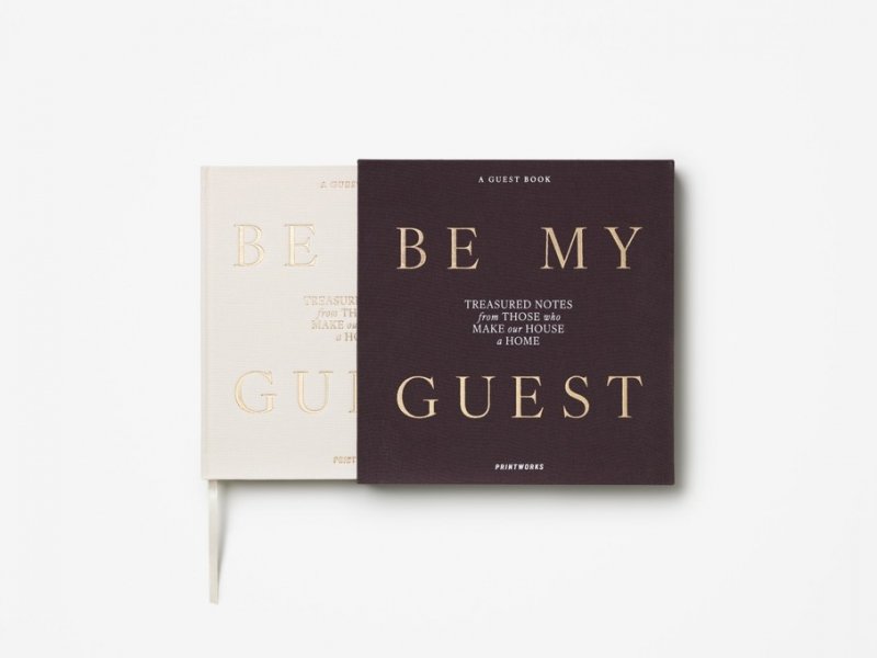 Printworks BOOKS Księga Gości w Półciennej Oprawie / Antracytowa