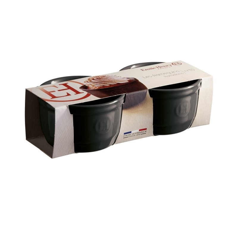 Emile Henry - Foremka do Zapiekania Typu Ramekin 2 Szt. N°10 - Czarna