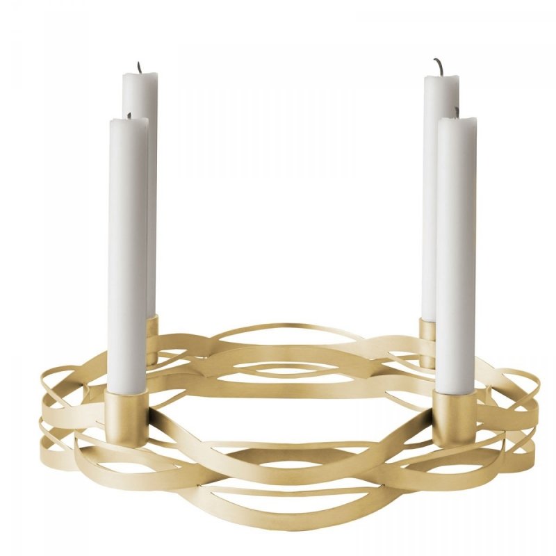 Stelton TANGLE Świecznik Adwentowy / Złoty