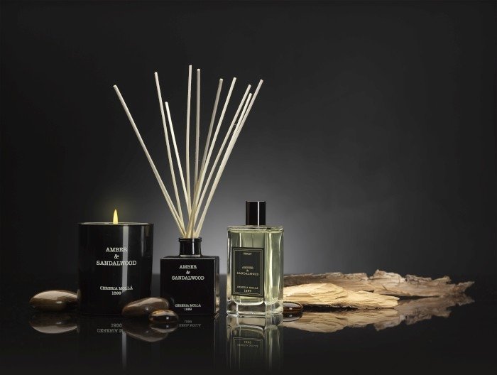 Cereria Molla BOUTIQUE Dyfuzor Zapachowy z Patyczkami 500 ml Amber and Sandalwood