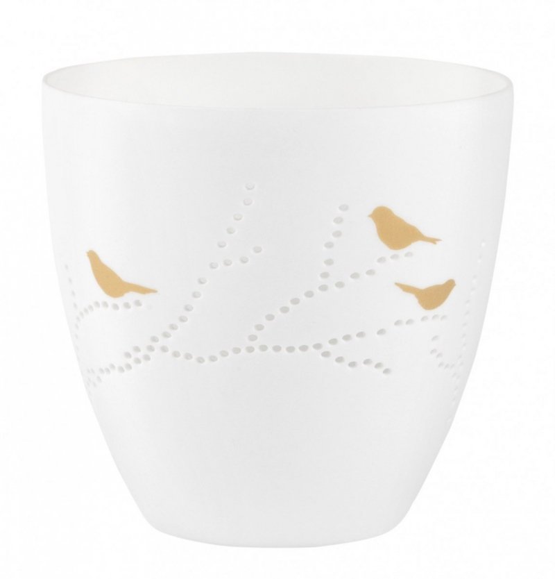 Rader CHRISTMAS Porcelanowy Świecznik Świąteczny 9 cm Zimowe Ptaki