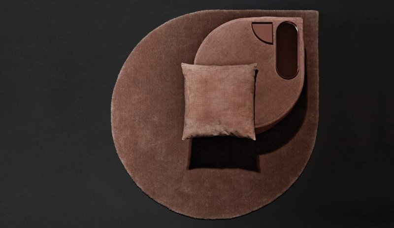 Aytm STILLA Dywan 160x130 cm / Bordowy