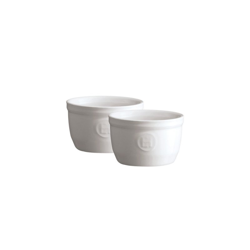 Emile Henry - Foremka do Zapiekania Typu Ramekin 2 Szt. N°9 - Biała