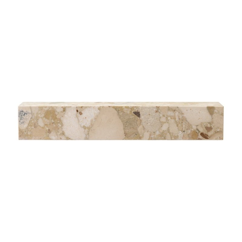 Menu PLINTH Marmurowa Półka Ścienna 60 cm / Piaskowy Marmur Kunis Breccia