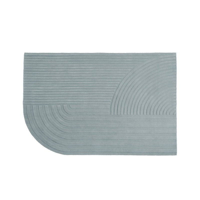 Muuto RELEVO Dywan Wełniany 170x240 cm Zielony Sage Green