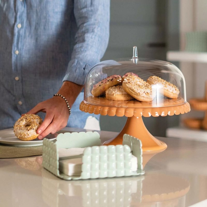 Guzzini TIFFANY Patera z Kloszem do Ciasta 36 cm / Pistacjowa