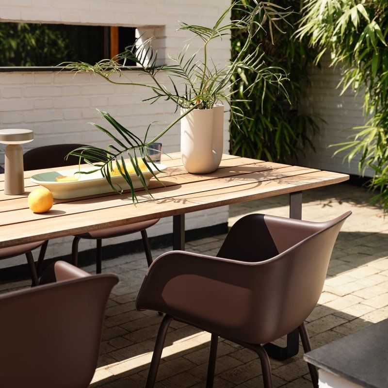 Muuto FIBER OUTDOOR Krzesło Ogrodowe - Zewnętrzne / Czarne