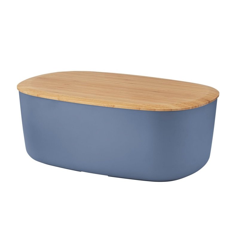 RIG-TIG by Stelton BOX-IT Chlebak - Pojemnik na Chleb z Deską Bambusową - Ciemnoniebieski