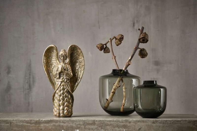 Villa Collection SCANDI Szklany Wazon do Kwiatów 20 cm / Szary