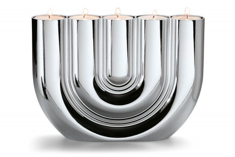Philippi DOUBLE U Świecznik Tealight - Polerowany