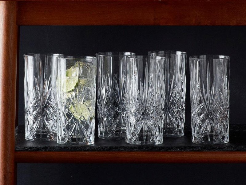 Lyngby Glass MELODIA Kryształowe Szklanki Long Drink 360 ml 6 Szt.