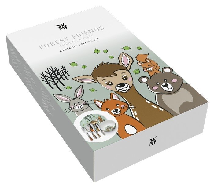 Wmf FOREST FRIENDS Zestaw Naczyń i Sztućce do Jedzenia dla Dzieci 6 El. 