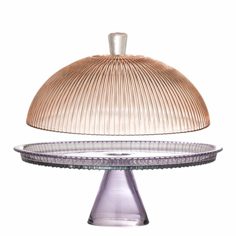 Bloomingville TAYO Szklana Patera do Ciasta z Kloszem