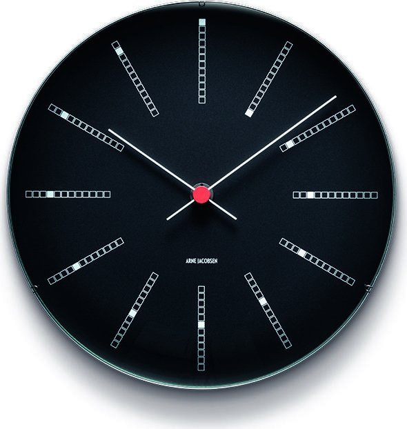 Rosendahl ARNE JACOBSEN Zegar Ścienny - Bankers 29 cm Czarny