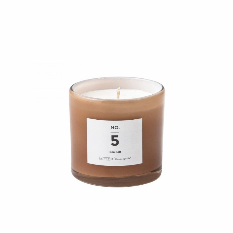 Bloomingville NO.5 Świeca Zapachowa z Naturalnego Wosku 200 g. / Sól Morska