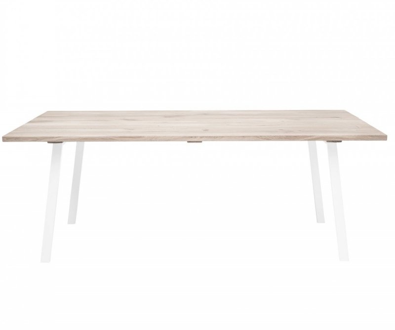 Bloomingville COZY Stół 95 x 200 cm / Biały - Blat Dębowy