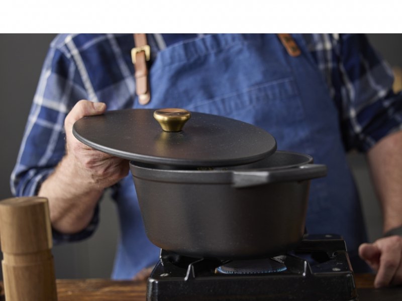Holm CAST IRON Garnek Żeliwny 3,6 l / Czarny
