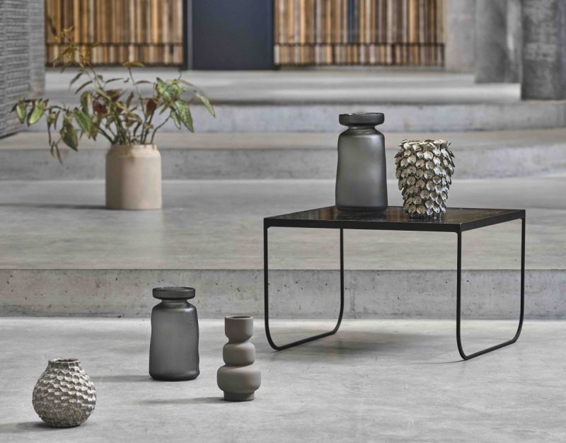 Villa Collection IST Szklany Wazon do Kwiatów 19 cm Szary