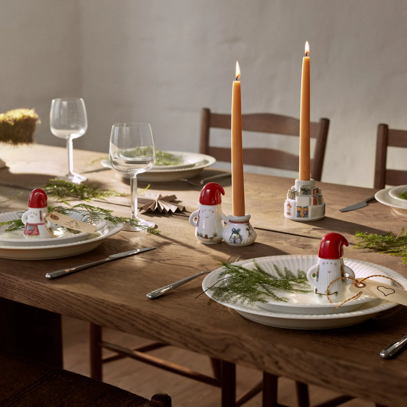 Porcelanowy świecznik elf Kähler Hammershøi Christmas