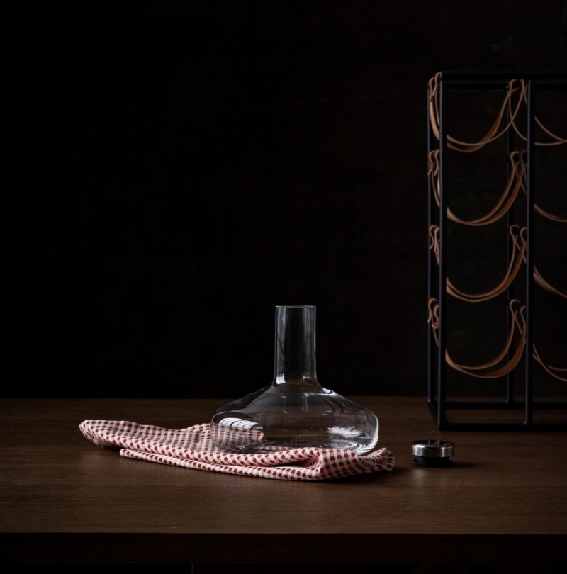 Audo DELUXE Karafka Napowietrzająca - Dekanter do Wina 1,4 l / Srebrna