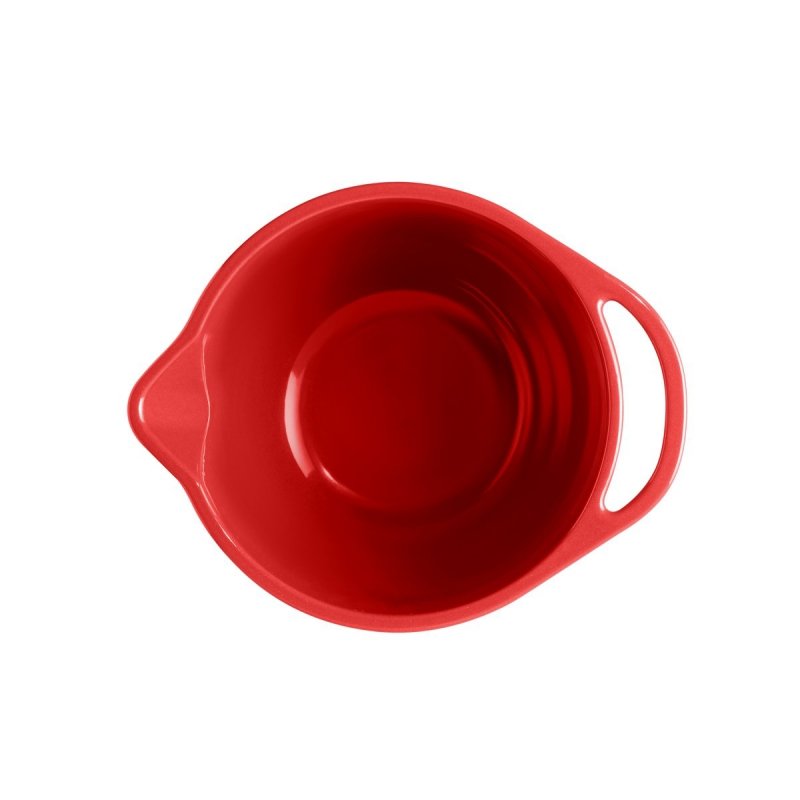 Emile Henry KITCHEN Ceramiczna Miska Kuchenna do Mieszania Ciasta 2,5 l / Czerwona