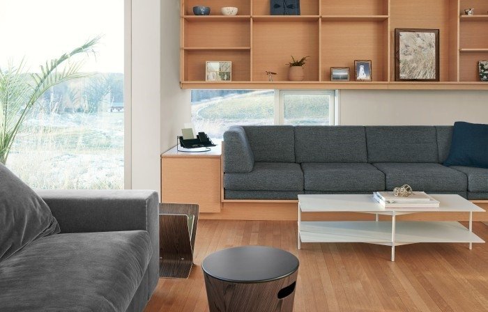 Umbra WOODROW Drewniany Pojemnik - Kosz do Przechowywania z Pokrywką / Orzech