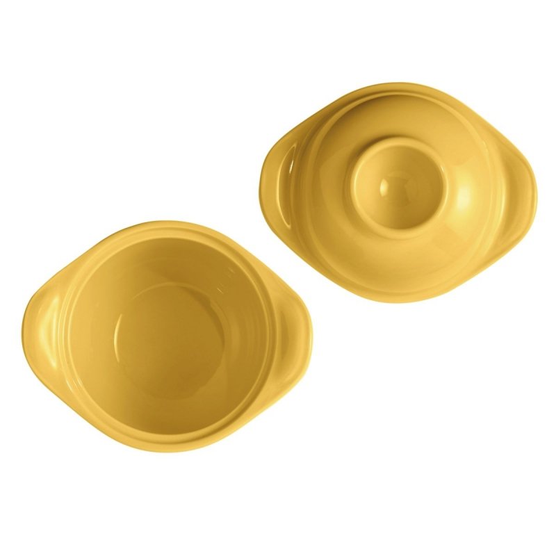 Emile Henry KITCHEN Ceramiczne Naczynie do Zapiekania i Serwowania Jajek 300 ml / Żółte