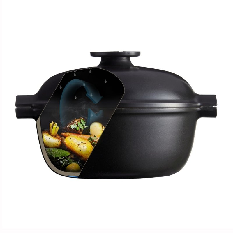 Emile Henry DELIGHT Garnek Ceramiczny 2 l Indukcja Czarny