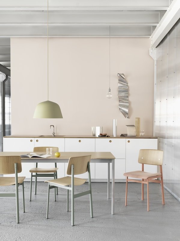 Muuto LOFT Krzesło - Zielone/Siedzisko Dębowe (Dusty Green)