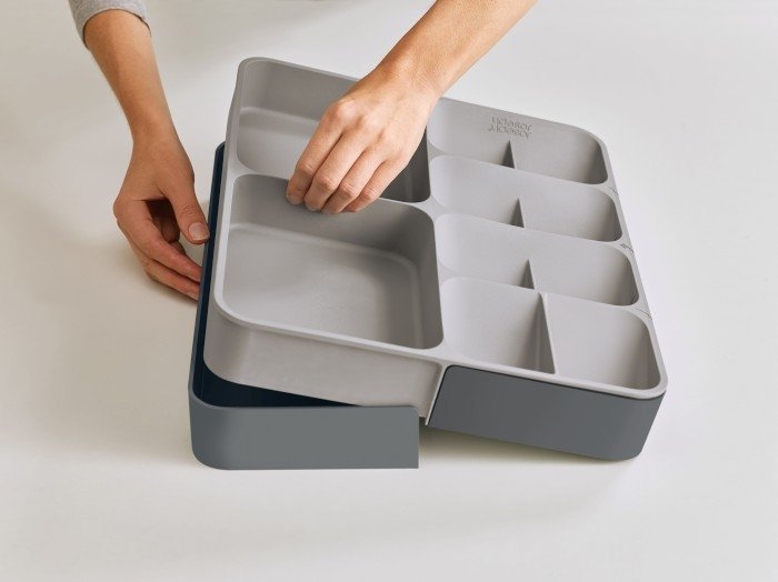 Joseph Joseph DRAWER Organizer na Sztućće - Wkład do Szuflady Rozsuwany / Szary