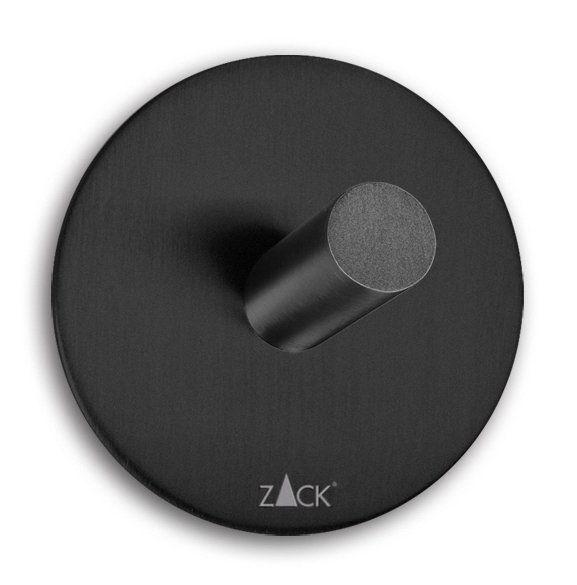 Zack DUPLO BLACK Okrągły Wieszak na Ręczniki Samoprzylepny 5,5 cm Czarny