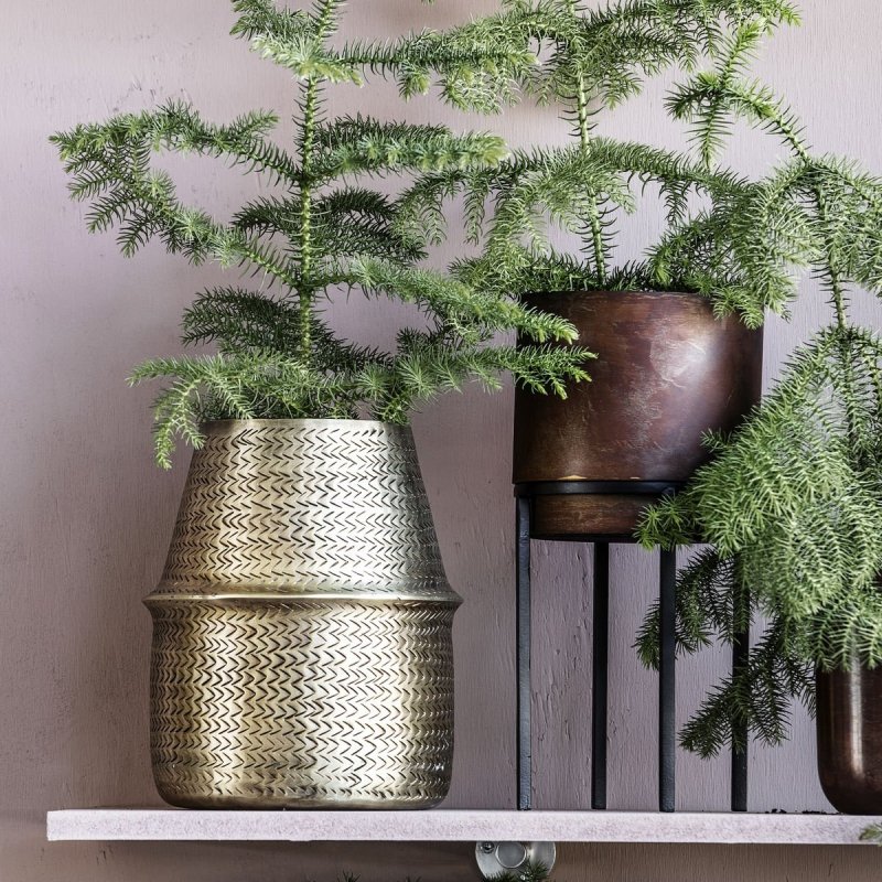 House Doctor NIAN Kwietnik - Doniczka na Stojaku 31 cm / Rdzawa