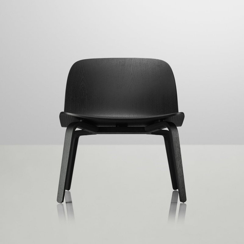 Muuto VISU LOUNGE Krzesło Drewniane - Zielone Dusty Green