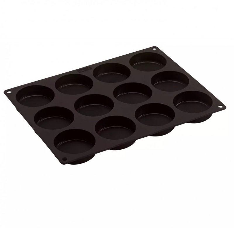 Lurch FLEXI FORM Silikonowa Forma do Bułek Mini Burgerów 6,5 cm Brązowa