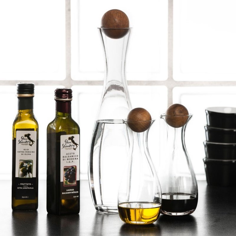 Sagaform OVAL OAK Karafka do Oliwy i Octu 2 Szt. Dębowy Korek