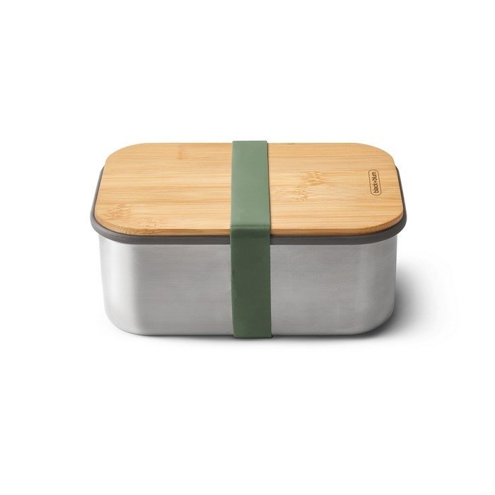 black+blum CLASSIC Stalowy Lunchbox L / Oliwkowy