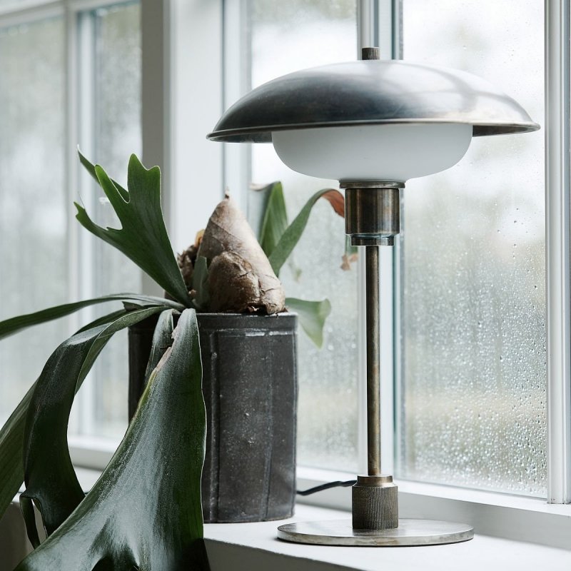 House Doctor BOSTON Lampa Stołowa w Stylu Retro - Brązowa / Postarzony Metal