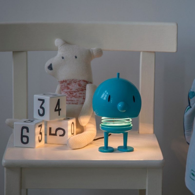 Hoptimist BUMBLE Lampa Stołowa - Figurka Optymisty XL Niebieska