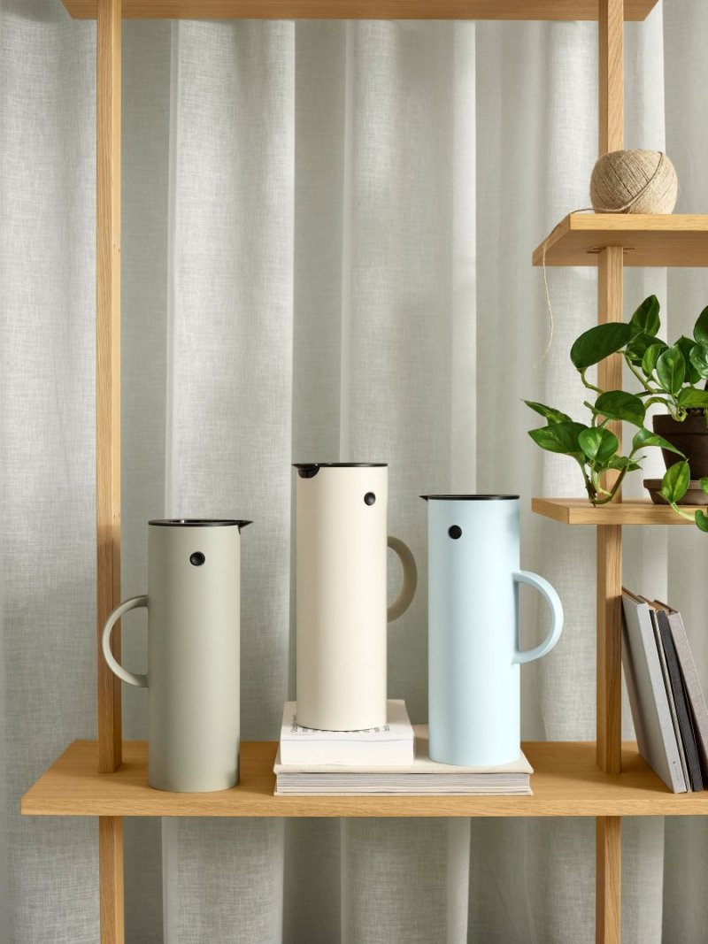 Stelton EM77 Termos Stołowy - Dzbanek Termiczny 1 l Soft Ice Blue / Błękitny Mat