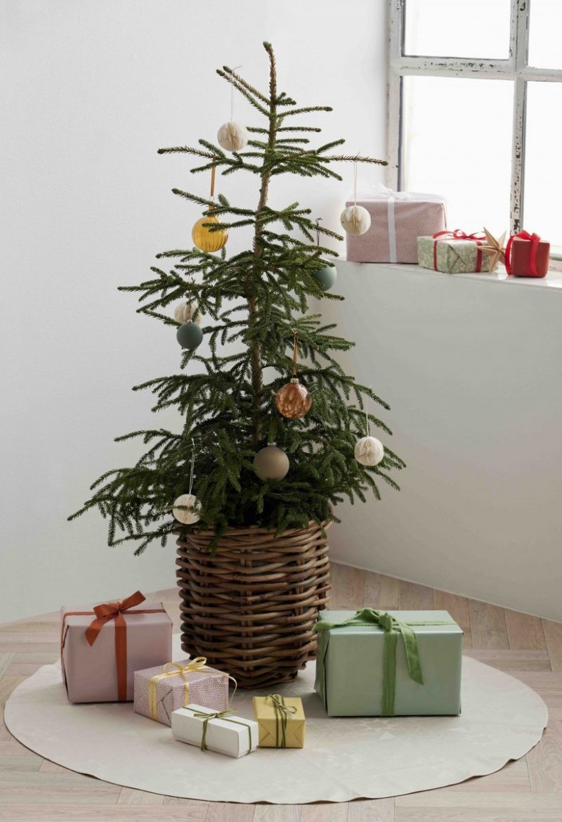 Sodahl CHRISTMAS STAR Świąteczna Podkładka - Mata pod Choinkę 120 cm Biała